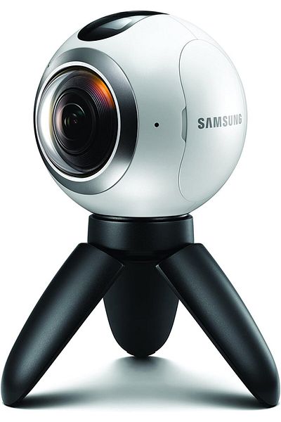 Samsung كاميرا الواقع الافتراضي Gear 360 Real 360° عالية الدقة (الإصدار الأمريكي مع الضمان)