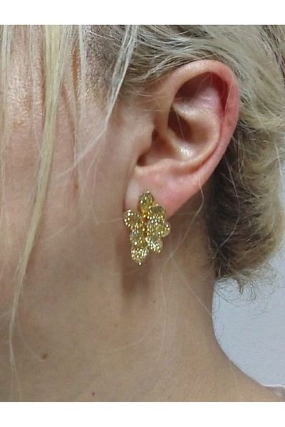 mos&more Gold Leaves Small Women's Earrings