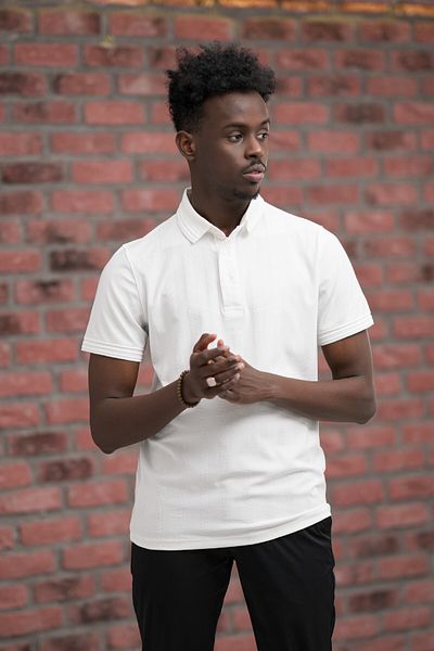 ADVANTE Tricou cu gât polo cu dungi din Lycra cu croiala normală