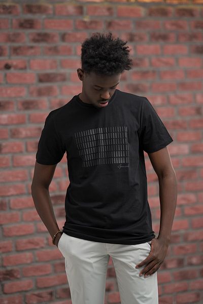 ADVANTE Slim Fit βαμβακερό μπλουζάκι με στάμπα μπροστά με λαιμόκοψη