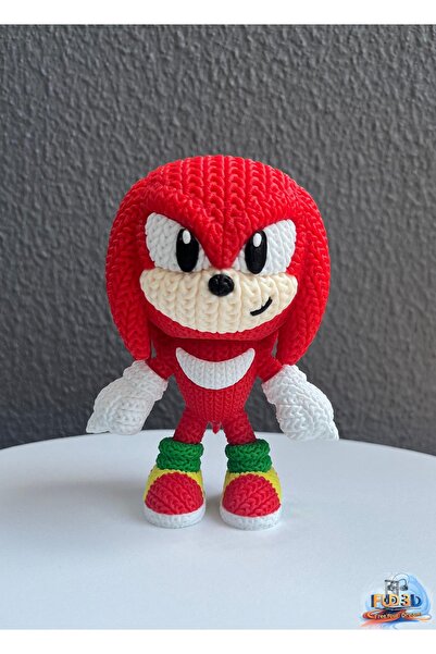 Fud3D مجسم نوكلز بمظهر محبوك 14 سم (الإصدار 2) - رأس متحرك من سلسلة سونيك قاب...