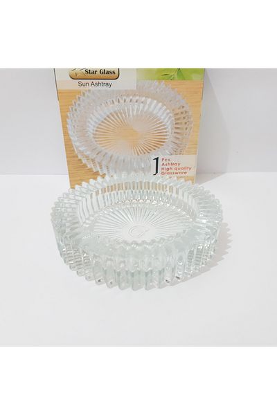 renkli çiçekler Γυάλινο Τασάκι 14,5x3,5 CM Μεγάλο Στρογγυλό Γυάλινο Τασάκι Τασάκι