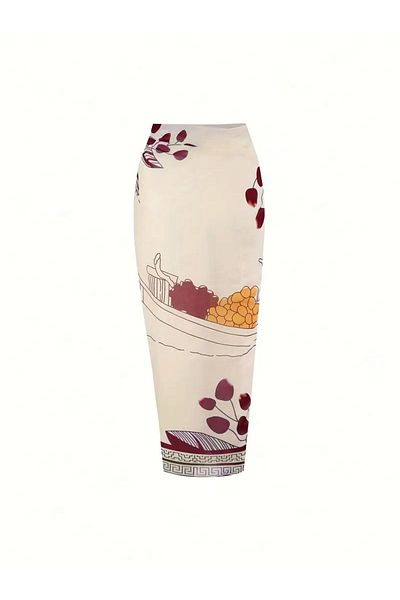 Paragon French Inspired Paris Pareo Burgundy Long Does Not Show Underwear Bright Soft Fabric (145cm * 90cm)