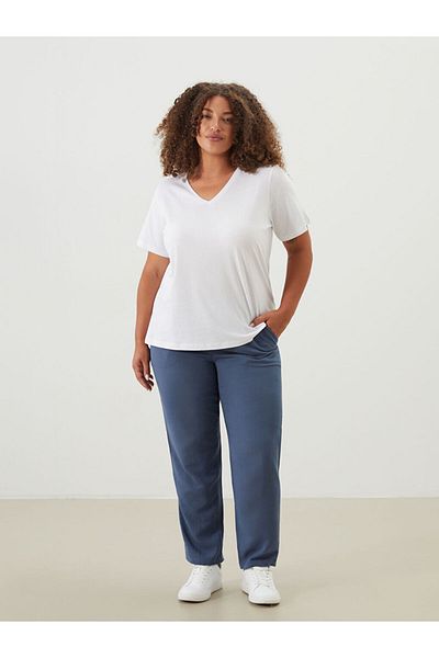LC Waikiki New Season Women's Linen Blend Trousers with Elastic Waist - S5L700Z8