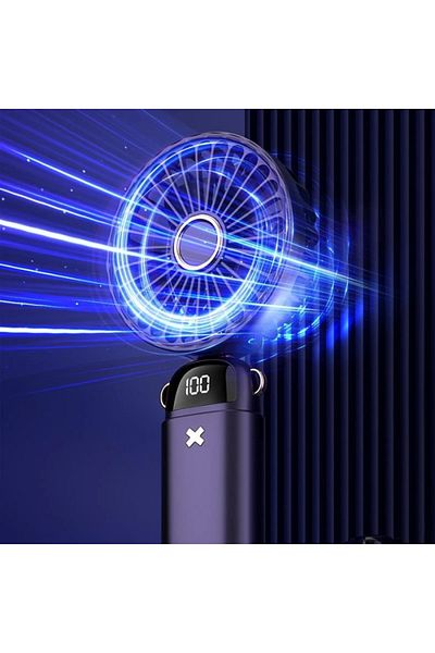 Wasat ELArab Portable handheld fan with USB rechargeable port for home and office.