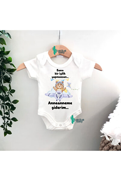 CACTUS COLLECTION Baby Body Suit with Auntie Uncle Dayi Anneanne Babaanne Wri...