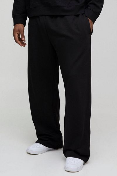 vladivosto Baggy Plus Size Knee Length Bermuda Shorts Battal Fit Oversize Sweatpants 2 Pack Black Gray