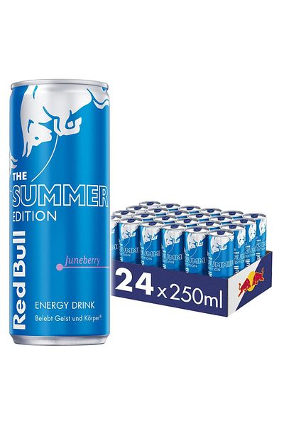 Red Bull Energy Drink Summer Edition 2023 Juneberry - 24 Pallet Cans of Drinks, Disposable 24 x 250