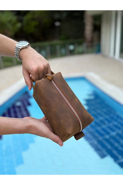 ÖzkanAccessory Elnath Genuine Leather Gift Unisex Handbag