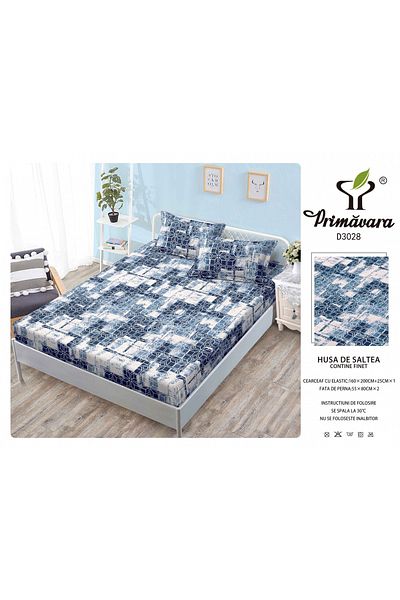 FIONNA.RO Duvet Cover With Elastic And Pillowcases 160X200cm - Mosaic