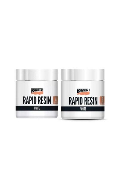 Pentart Two-component Rapid resin - White, 80ml