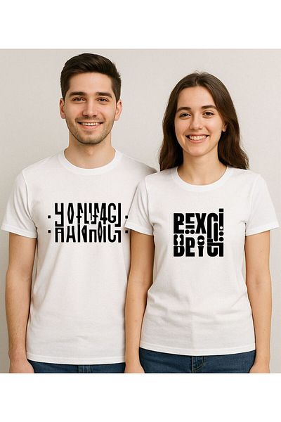 ErTaPassage Encrypted Love T-Shirt Combo – Mystery Design for Couples