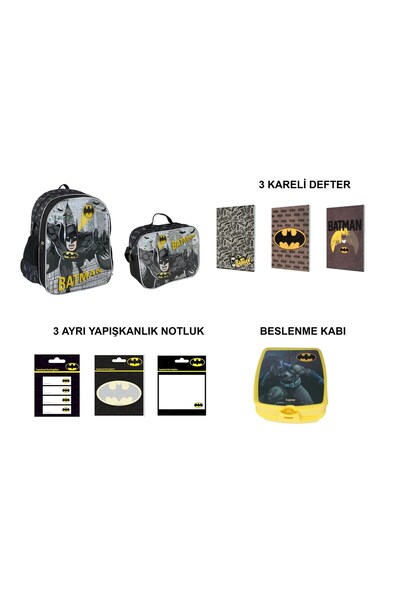 GENC DIJITAL BASKI مجموعة باتمان المدرسية 9 قطع