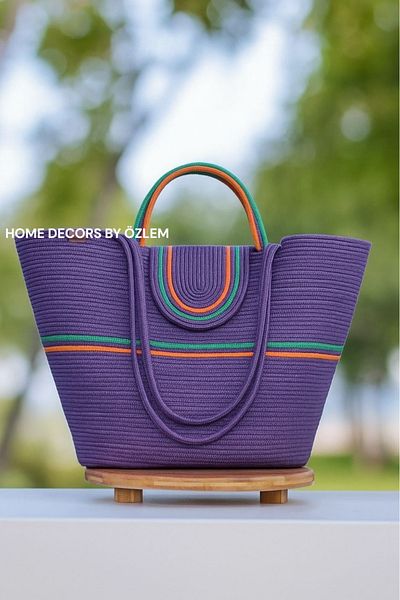 home decors by özlem Straw Shoulder Bag Beach Bag Daily Bag Handcrafted Handmade