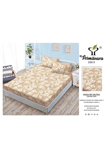 FIONNA.RO Husa Din Finet Cu Elastic Si Fete De Perna 160X200cm - Trandafiri