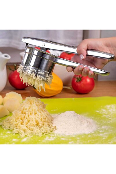 Skygo PASLANMAZ ÇELİK PATATES EZİCİ BÜYÜK HAZNELİ NARENCİYE SIKACAĞI