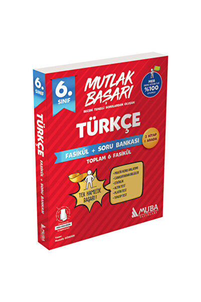 Muba Yayınları 2052 - Mutlak Başarı 6.Sınıf Türkçe Fasikül + Soru Bankası