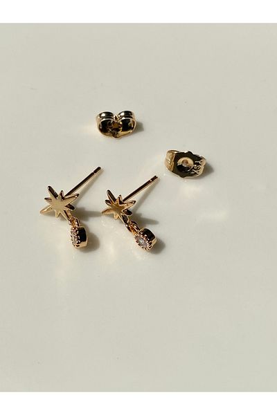 kurukafagift Nail Earring Star Stone