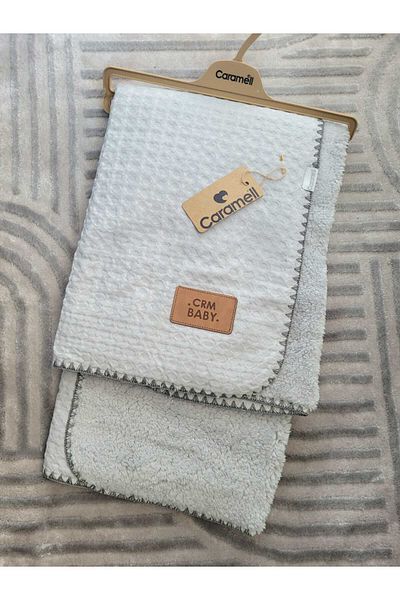 Caramell Incibaby Welsoft & Muslin 100% Cotton Double Sided Baby Blanket 80X90