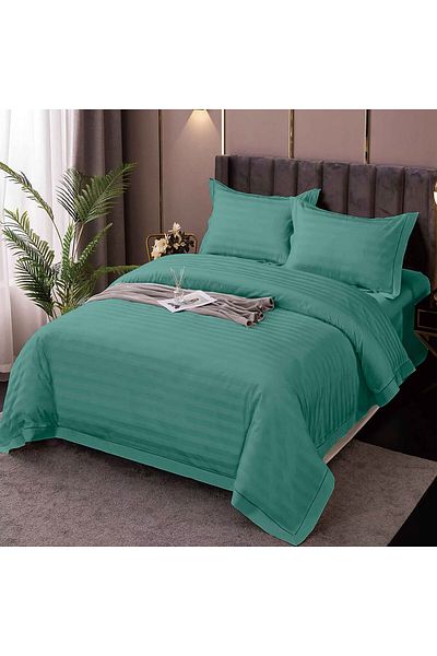 TextiLici Bedding Set Damask Polycotton XXL (Green)