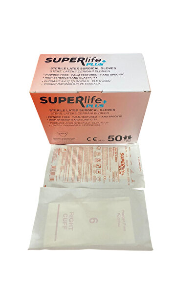 MEDMEDIKAL STERİL ELDİVEN 6 NUMARA 10 ÇİFT PUDRASIZ