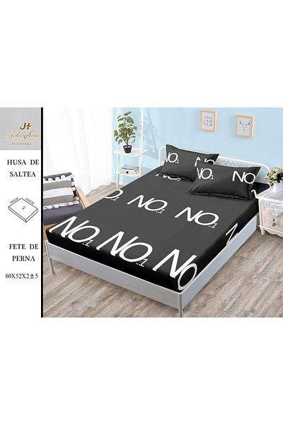 FIONNA.RO Satin Cotton Elasticated Pillowcase and Pillowcases 180x200cm - UNI Cu NO.1
