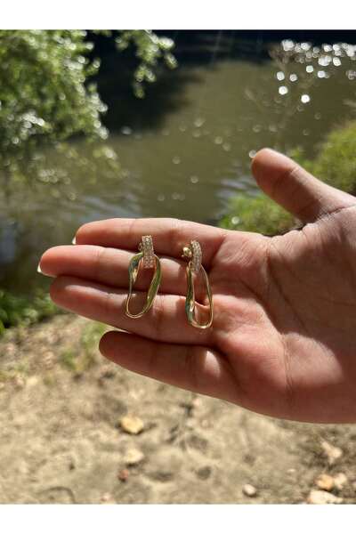 Zemora Jewelry Taşlı Sallanan Küpe