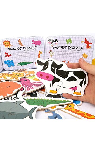 Picodino 2-piece puzzle set – puzzle figurines in a box, farm