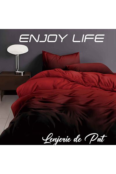 TextiLici Lenjerie de pat Finet "Enjoy Life"