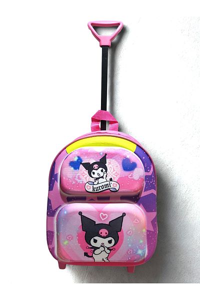 NEWFULL Kuromi Girl Kindergarten Backpack with Squeegee