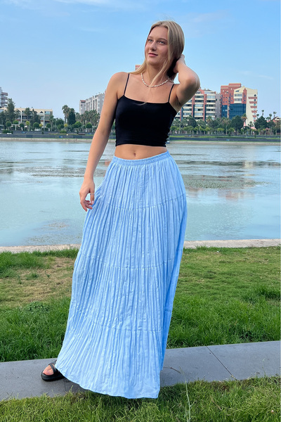 DSB Şile Bezi Uzun Yazlık Etek Astarlı %100 Pamuklu 100cm