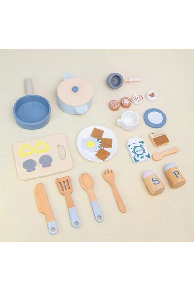 Picodino Bucatarie de jucarie din lemn cu accesorii Kabi My Favorite Kitchen set