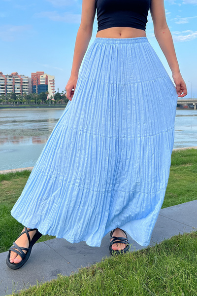 DSB Şile Bezi Uzun Yazlık Etek Astarlı %100 Pamuklu 100cm