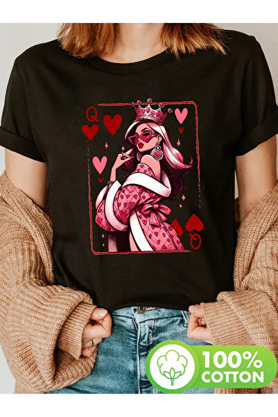 AEMİ Tricou oversize cu decolteu unisex cu imprimeu Queen