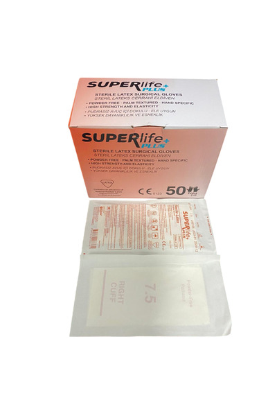 MEDMEDIKAL STERİL ELDİVEN 7,5 NUMARA 10 ÇİFT PUDRASIZ