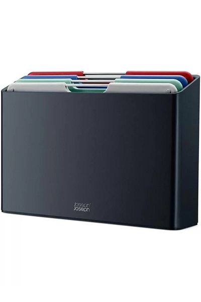 Joseph Joseph Folio Regular Cutting Board Set, Graphite, Coast Gray
