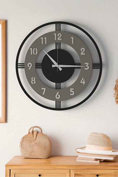 LUPOKRAFT Dekoratif Yeni Modern Mintaka Gold-Gümüş Ayna Rakamlı Ahşap Duvar S...