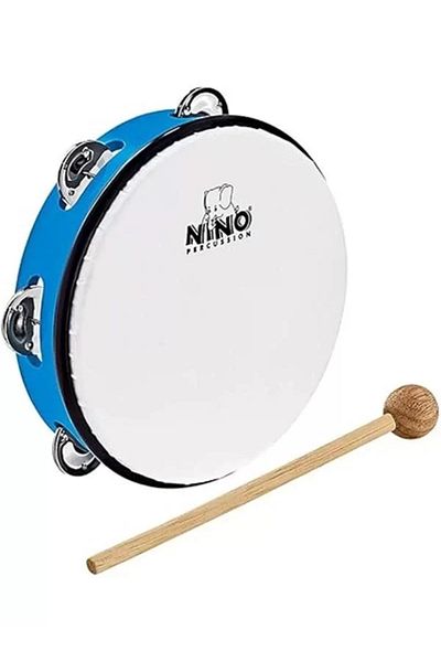 Mu Art Ahşap Nino51Sb Abs 8 ιντσών τυμπάνο Jingle Tambourine