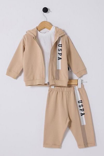 U.S. Polo Assn. Kids U.S Polo Assn Usb2342 U.S Polo Assn Baby Boy 3 Piece Set