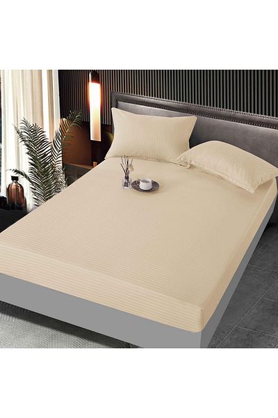 FIONNA.RO Satin Cotton Damask Type Cover 160x200cm - Cream