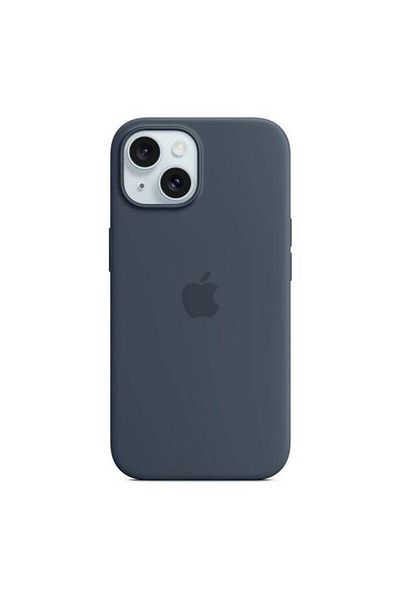 Apple iPhone 15 Silicone Case with MagSafe - Storm Blue