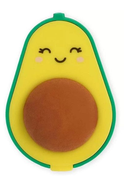 STOREMAX Legami - Pencil Sharpener with Eraser, Empty Chamber, Soft and Clean Eraser, 4 X 5.7 Cm, ​​Avocado Motif
