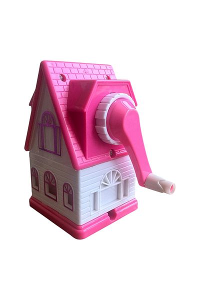 Polin House-Shaped Decorative Pencil Sharpener with Mechanical Lever for Kids, 3 Color Options