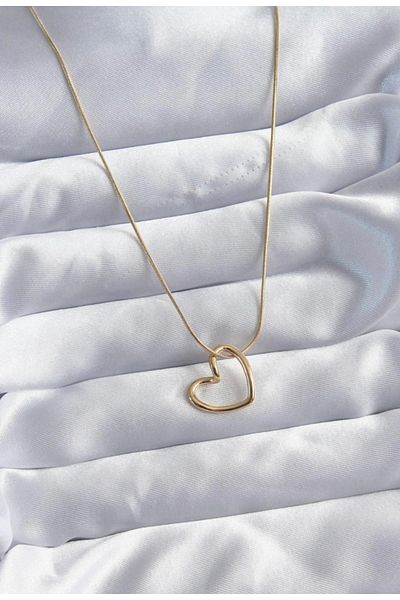 GLOWVİA AKSESUAR Women's Heart Necklace Love Knot Necklace, Gift for Lover & Friend