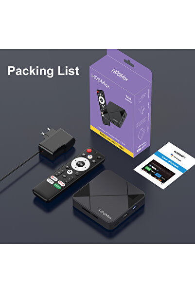 h96max RK3518 4K Android 14.0 TV Box 2GB+16GB Medya Oynatıcı Air Mouse WiFi6 BT 5.4 Ethernet Sesli Komut