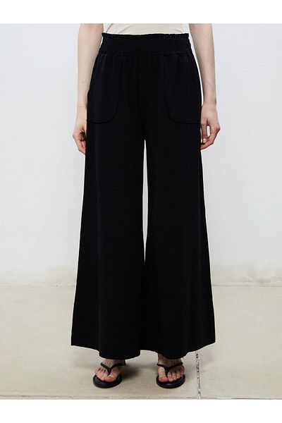 LC Waikiki Wide Leg Women's Trousers with Elastic Waist