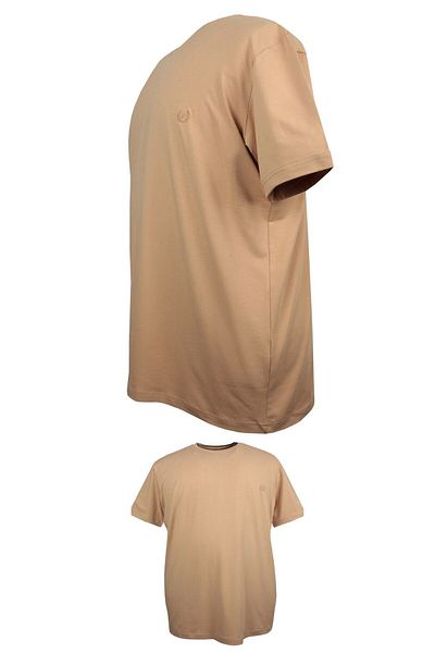 marufshop Μπλουζάκι μπεζ με λαιμόκοψη με μέγεθος Battal Boy 100% βαμβάκι Κατάλληλο για 115 κιλά-150 κιλά