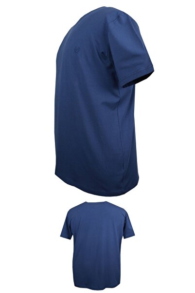 marufshop Oversized 100% Cotton Crew Neck Plain T-Shirt Indigo Suitable for 115 Kilos-150 Kilos