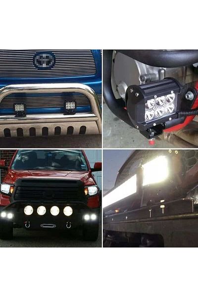 BGRJ Automotive 18W rectangular LED projector, Off Road, spot light angle 30°
