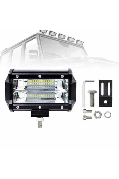 BGRJ Automotive 72W rectangular LED projector, Off Road, machinery, tractor, ATV, model C3CR